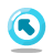 Circled arrow pointing up and left