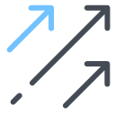 Diagonal Arrows Up