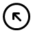 Circled arrow pointing up and left