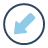 Circled Down Left Arrow