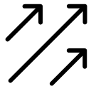 Diagonal Arrows Up