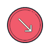 Circled Down Right