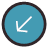 Circled Down Left Arrow