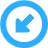 Circled Down Left Arrow