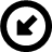 Circled Down Left Arrow