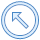 Circled arrow pointing up and left