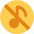 Entertainment Music Note Circle Off