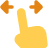 Hand Gestures One Finger Drag Horizontal