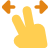 Hand Gestures Two Fingers Drag Hotizontal
