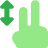 Hand Gestures Two Fingers Drag Vertical