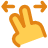 Hand Gestures Two Fingers Drag Hotizontal