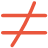 Math Not Equal Sign