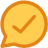 Mail Chat Bubble Oval Check