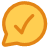 Mail Chat Bubble Oval Check