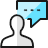 Messages People Person Bubble Square